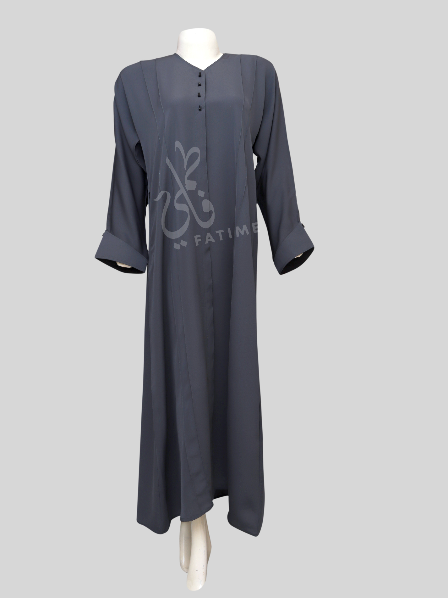 Graceful Aura Anchor Grey Abaya