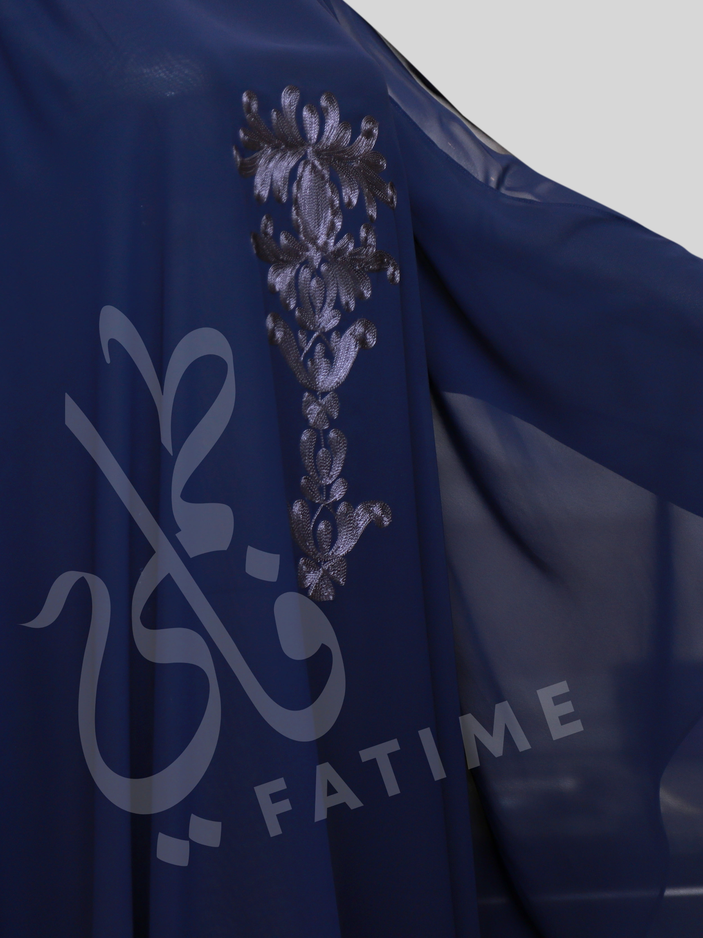 Indigo Blue chiffon Abaya