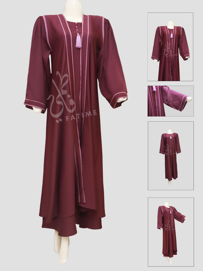 Divine Drape Magenta Abayas