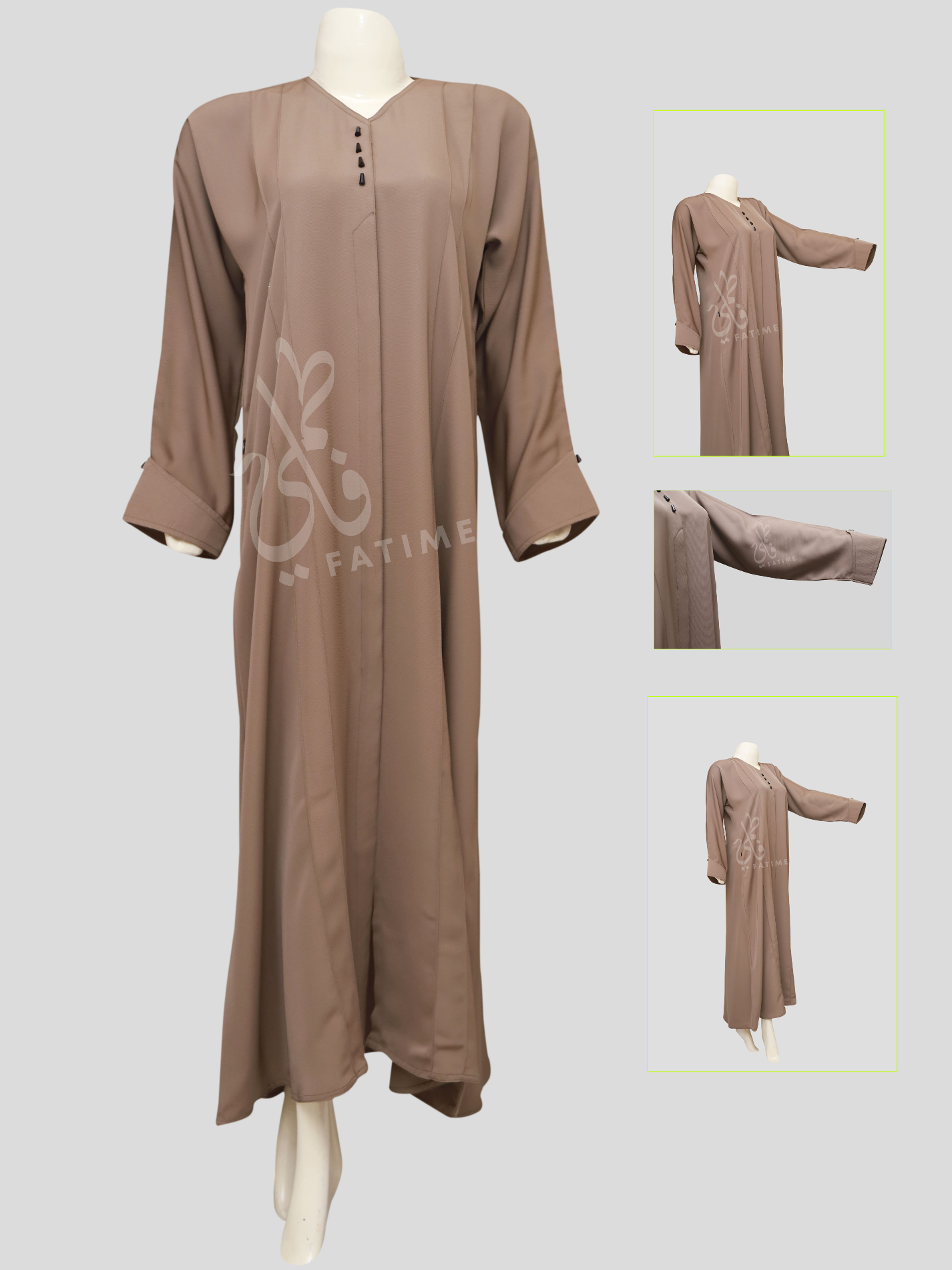 Graceful Aura Russet Brown Abaya