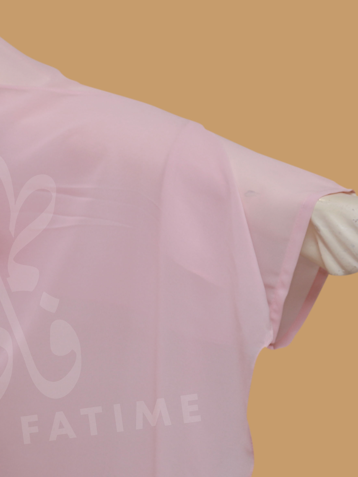 Crepe Pink Premium Chiffon Abaya