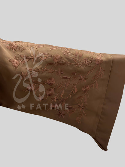 Embroidery Abaya Brown Towny