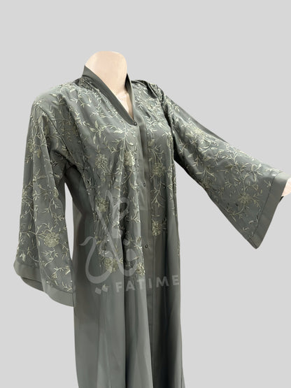 Embroidery Abaya Green Sage